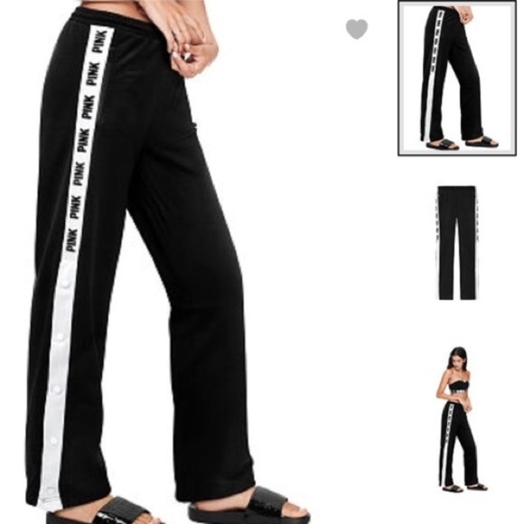 💖 Victoria’s Secret PINK Relax Straight Track Pants with 2 Zipper Pockets - Picture 10 of 12